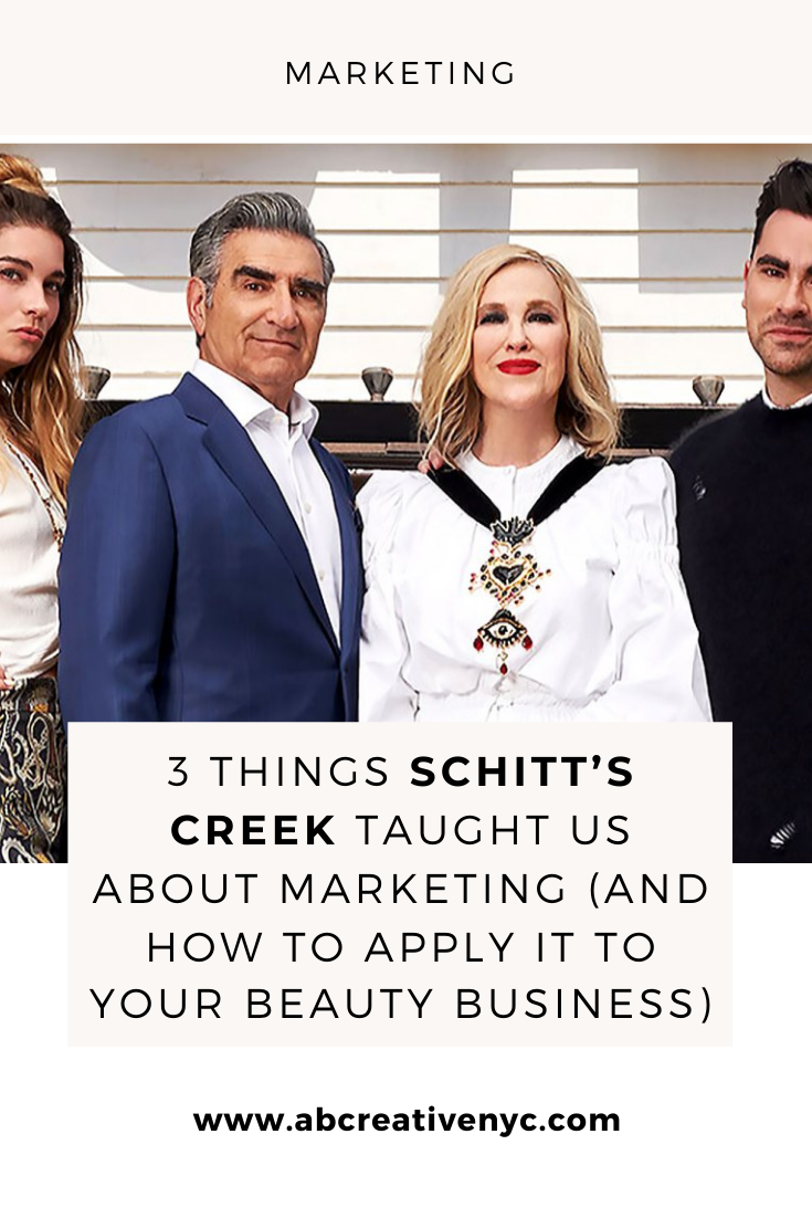 schitt's creek marketing applied to beauty brands
